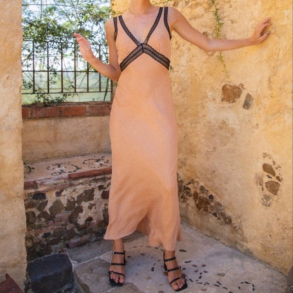 VRG GRL Meet Me On The Dance Floor Bias Cut Maxi Dress